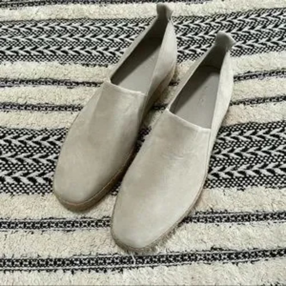 VINCE SAXON ESPADRILLE SUEDE GRAY SIZE 8.5